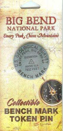 Emory Peak Bench Mark Token Pin - Click Image to Close